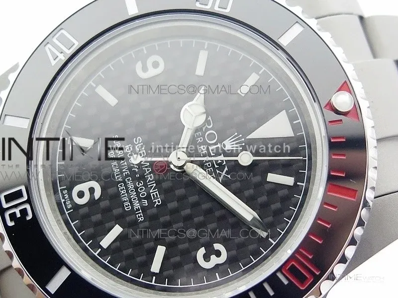 The Rough Matt Carbon Sandblast SS GMF Best Edition Carbon Dial on SS Bracelet SA3130