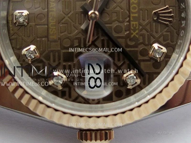 DateJust 126233 36mm 904L SS/RG ONE Factory 1:1 Best Edition Brown Jubilee Dial Diamond Marker On Oyster Bracelet DD3235