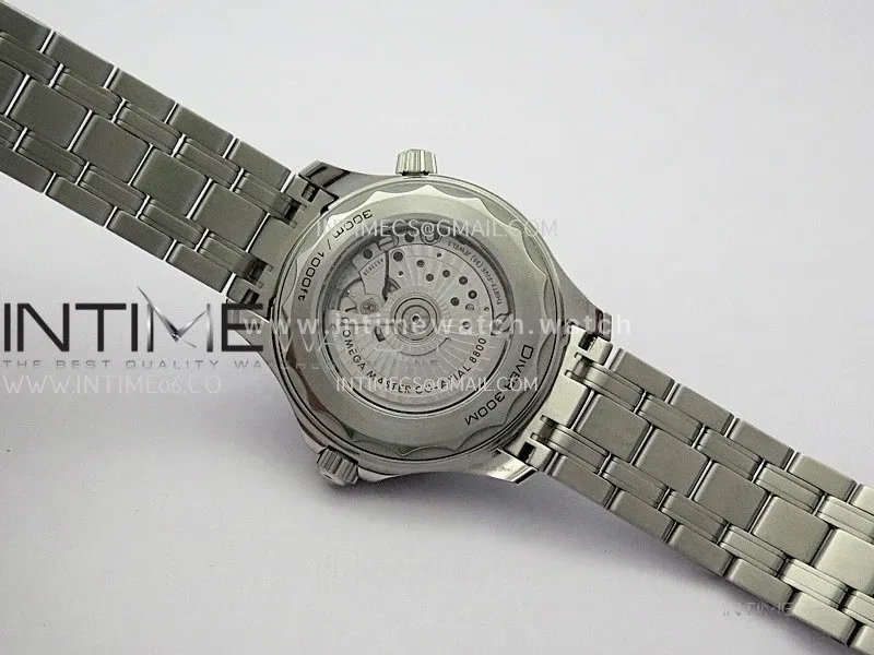 Seamaster Diver 300M Blue Ceramic Bezel Free Sprung ORF 1:1 Blue Dial On SS Bracelet Asian Super Clone 8800