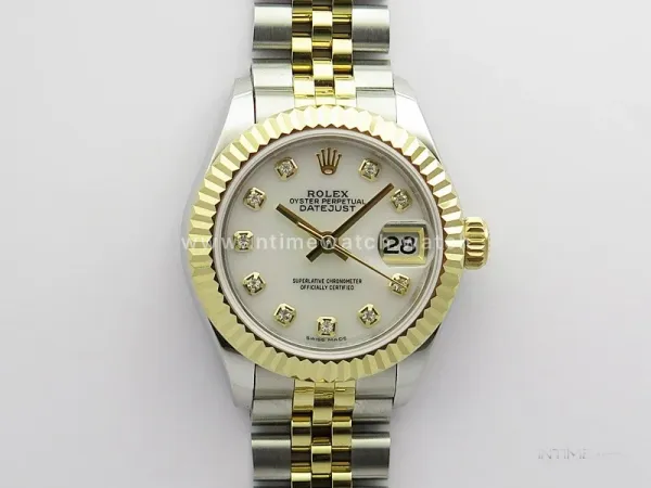 Datejust 28mm 279173 SS/YG BP Best Edition White MOP Crystals Markers Dial on SS/YG Jubilee Bracelet ETA2671