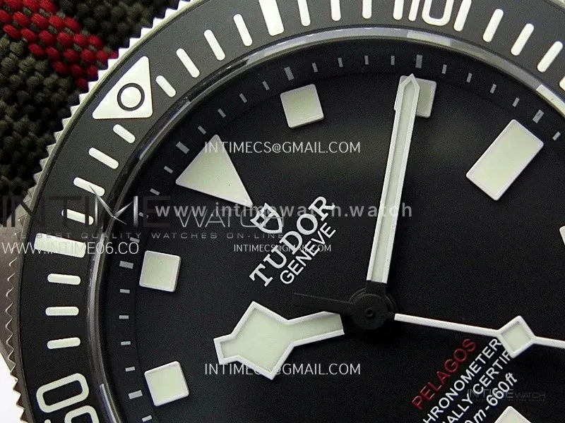 Pelagos M25717N-0001 Ti M+F 1:1 V4 Best Edition Black dial Black Ceramic Bezel on Nylon Strap Miyota 8N-24