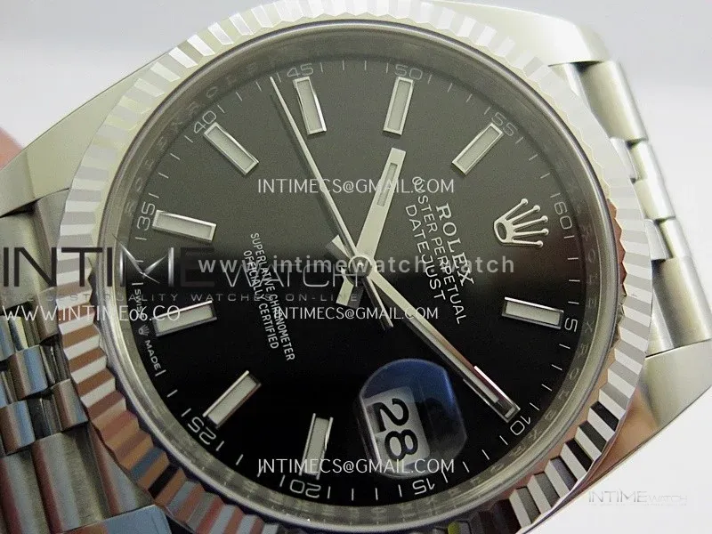 DateJust 41mm 126334 904L SS Clean Plus 1:1 Best Edition Black Dial Stick Marker On Jubilee Bracelet DD3235