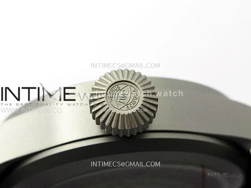 Big Pilot IW329701 Ti M+F 1:1 Best Edition Black Dial on Brown Leather Strap SEIKO 8N-24