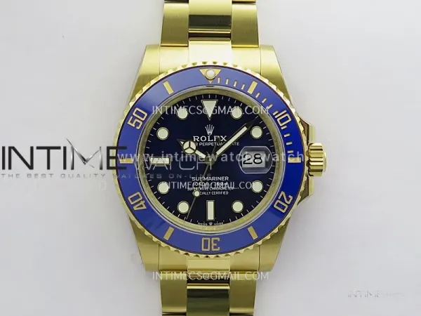 Submariner 126618 LB 904L YG QF 1:1 Best Edition Blue Dial On 904L YG Bracelet SH3235 (Free Sprung)