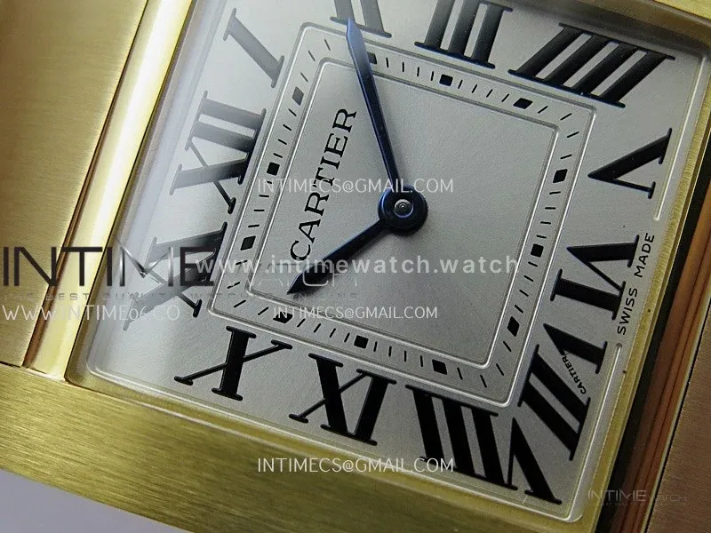 Tank Francaise Ladies 27mm YG 8848F 1:1 Best Edition Silver Dial on YG Bracelet Ronda Quartz V2