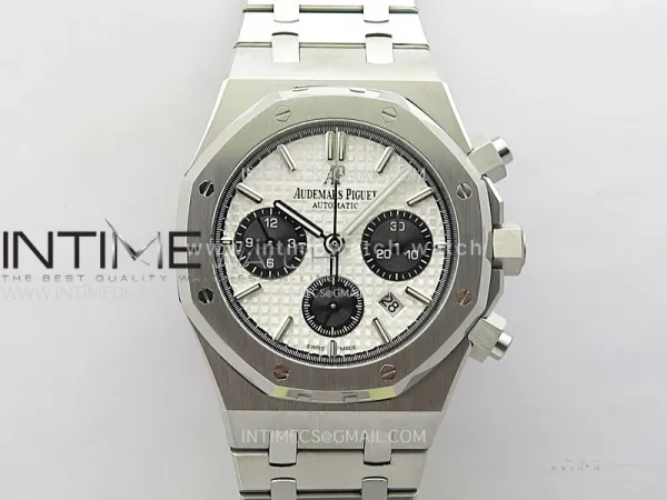 Royal Oak Chrono 26331ST SS IPF 1:1 Best Edition Silver Dial Black subdial on SS Bracelet A7750