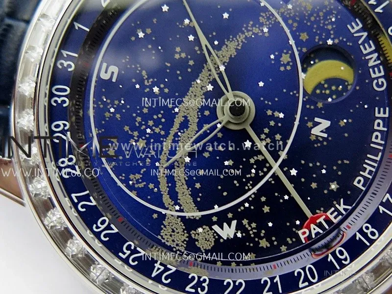 Grand Complications 6102G Moon SS/T Crystal YF Blue Dial on Blue Leather Strap A240