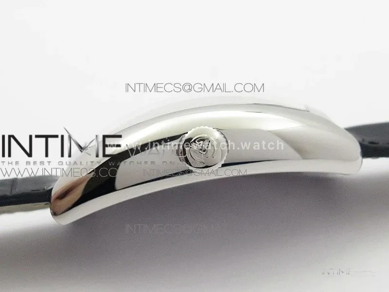 Crazy Hours Real Jumping Hour SS ABF White Dial White Markers on Black Leather Strap A23J