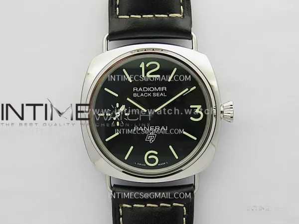 PAM754 HWF 1:1 Best Edition Black Dial On Black Leather Strap A6497