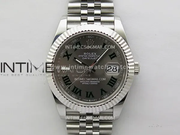 DateJust 126334 904L SS JDF 1:1 Best Edition Gray Dial Roman Markers on Jubilee 904L SS Bracelet