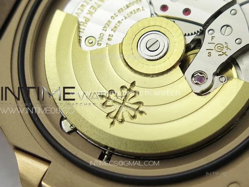 Nautilus 5711/1R PPF 1:1 Best Edition Brown Textured Dial on Brown Rubber Strap 324CS