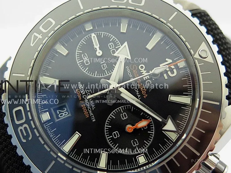 Planet Ocean Master Chronometer Black Ceramic Bezel SS SCF 1:1 Best Edition Black Dial on Black Rubber Strap A9900