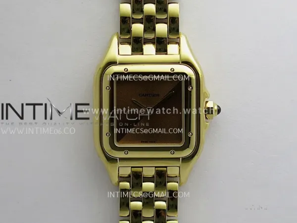 Panthère Secrete Ladies 22mm YG BBA 1:1 Best Edition Brown Ombre Dial On YG Bracelet Ronda Quartz