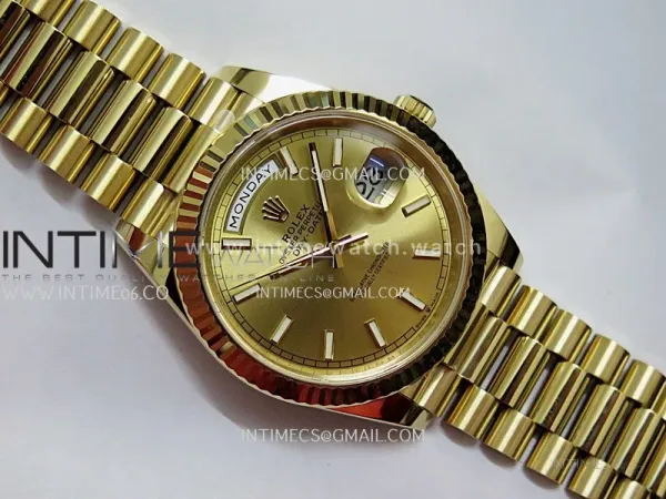 Day Date 228238 Gain Weight 40mm 904L YG VSF 1:1 V2 Best Edition Gold Dial Stick Marker On YG President Bracelet DD3255
