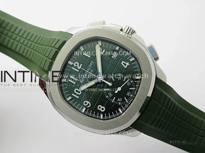 Aquanaut 5968G-010 Green Dial on Green Rubber Strap in Steel