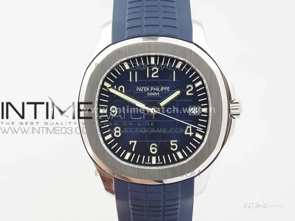 Aquanaut Jumbo 5168G 42mm SS ZF 1:1 Best Edition Blue Dial on Blue Rubber Strap 324CS