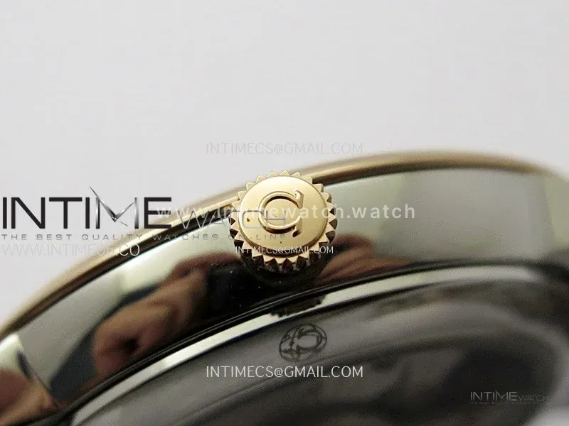 De Ville 40mm SS/RG GTF 1:1 Best Edition Silver Gray Dial RG Markers on SS/RG Bracelet A8000(Free Leather Straps)