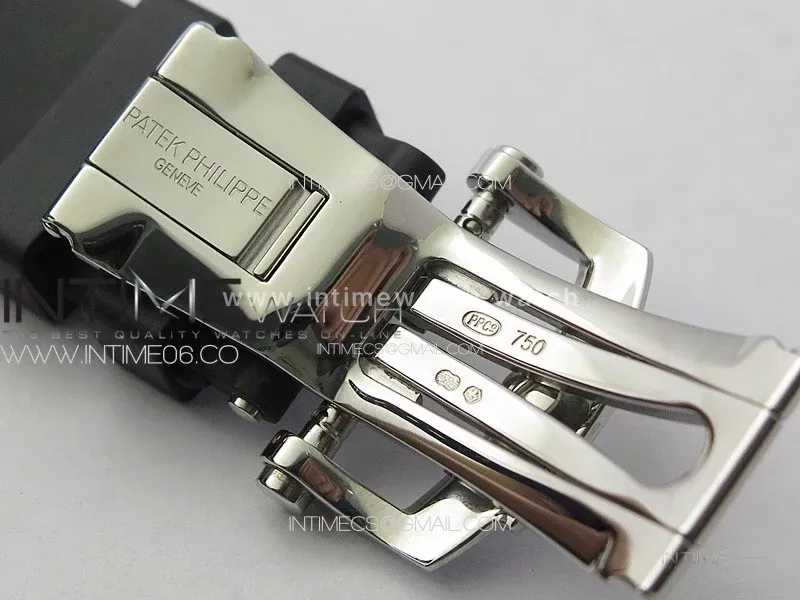 Nautilus Jumbo 5711 Super Replication PPF 1:1 Best Edition White Textured Dial on Black Rubber Strap PPF324
