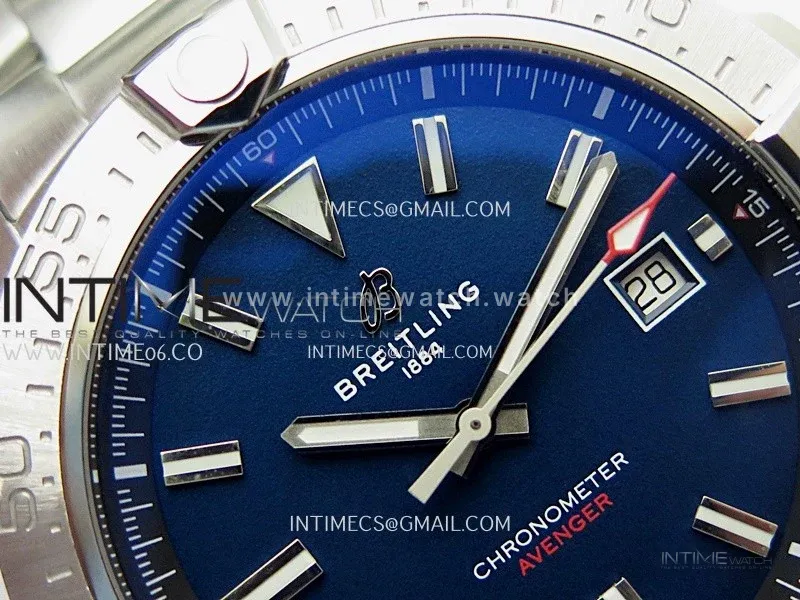 Avenger Chronometer 44mm SS B50 Best Version Blue Dial On SS Bracelet A2836