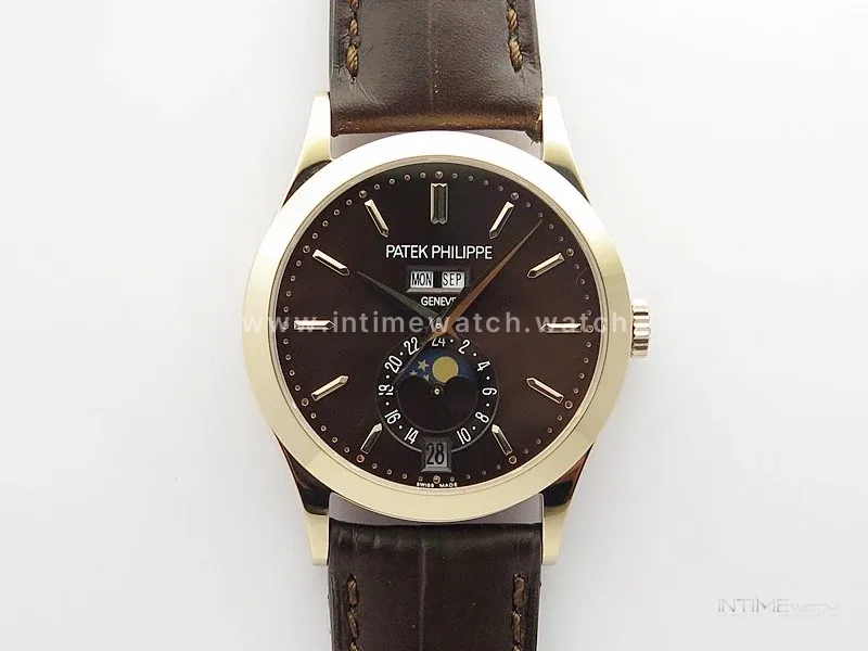 Annual Calendar Complications 5396 RG GRF Best Edition Black dial on Brown leather strap A324