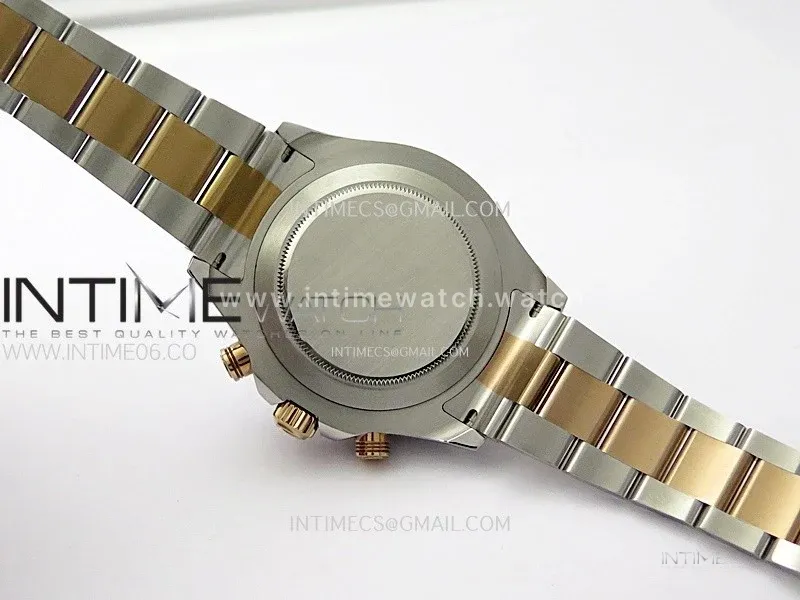 YachtMaster II 116681 Blue Ceramic Bezel SS/RG KF 1:1 Best Edition White Dial on Bracelet A7750