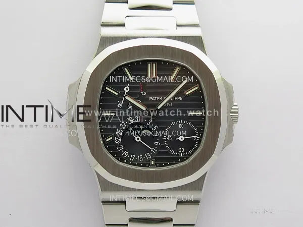 Nautilus 5712-1A 001 Free Sprung SS Umi 1:1 Best Edition Blue Dial on SS Bracelet PPF240 (Free tool)