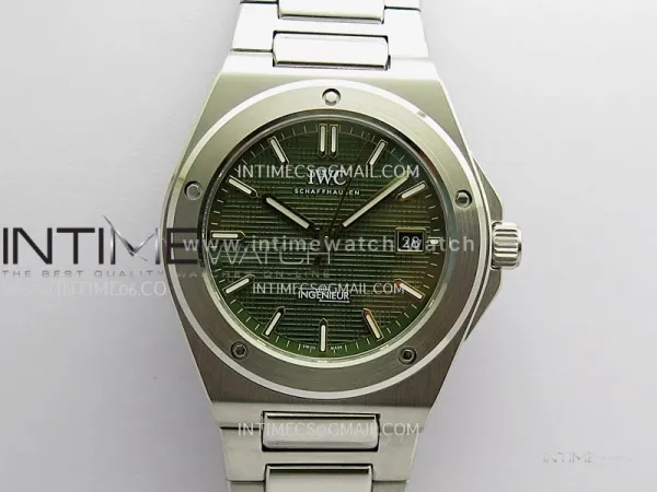 Ingenieur IW328908 SS GHF 1:1 Best Edition Green Grid Dial On SS Bracelet Miyota 9015