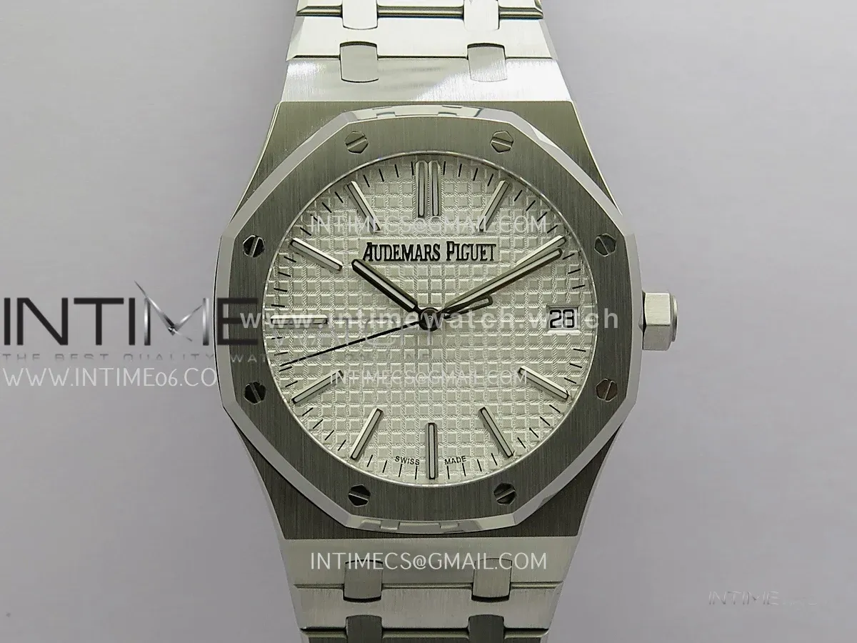 Royal Oak 41mm 15510 SS JF 1:1 Best Edition Silver Dial On SS Bracelet Super Clone DD4302 (Free Sprung Look)
