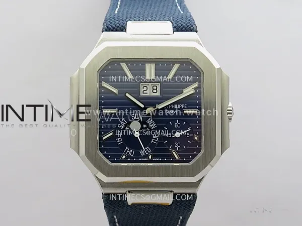 Cubitus 5822 SS HLF Best Edition Blue Dial On Blue Nylon Strap Super Clone Asian 240