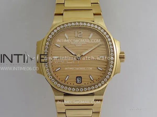 Nautilus 7118/1200R-010 Diamonds Bezel RG PPF 1:1 Best Edition RG Dial on RG Bracelet A324 Super Clone