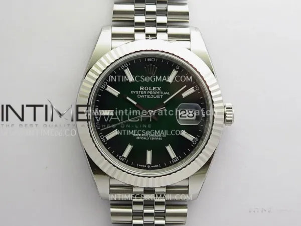 DateJust 126334 904L SS ERF 1:1 Best Edition Green Ombre Dial Stick Marker On Jubilee Bracelet SH3235 (Free Sprung)