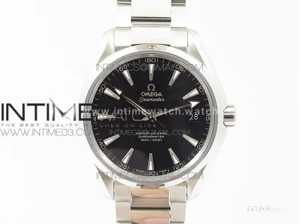 Aqua Terra 150M SS VSF 1:1 Best Edition Black Textured Dial on SS Bracelet VS8500