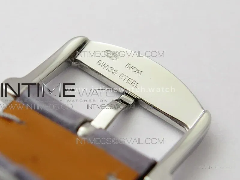 Portofino 37mm SS Diamond Bezel A7F 1:1 Best Edition Gray Dial on Gray Leather Strap A2892