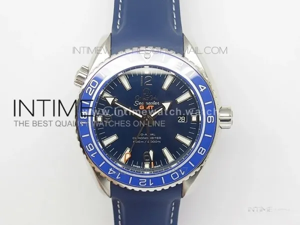 Seamaster GMT 600M Blue Dial SS On Blue Rubber Strap On A8605
