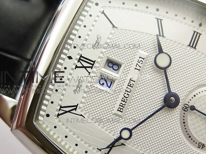 Heritage @12 big date SS HGF White Dial Black Roman Markers on Black Leather Strap A23J