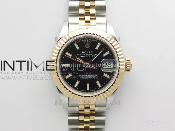 Datejust 28mm 279173 SS/RG BP Best Edition Black Stick Markers Dial on SS/RG Jubilee Bracelet ETA2671