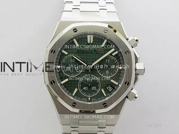 Royal Oak Chrono 26240 SS V2 DDF 1:1 Best Edition Green Dial On SS Bracelet Super Clone DD4401
