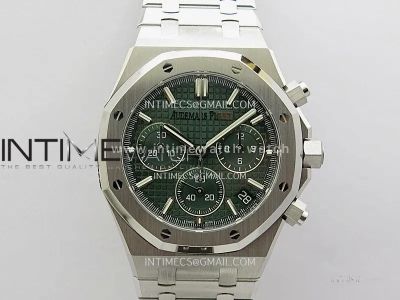 Royal Oak Chrono 26240 SS V2 DDF 1:1 Best Edition Green Dial On SS Bracelet Super Clone DD4401