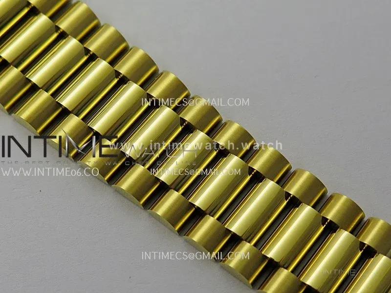 Day Date 40 YG 228238 THBF 1:1 Gain Weight Best Edition Black Dial Stick Marker on President Bracelet VR3255 V3