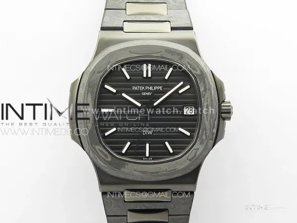 Nautilus 5711 DIW Carbon DIWF 1:1 Best Edition Black Textured Dial on Carbon/PVD Bracelet 324CS