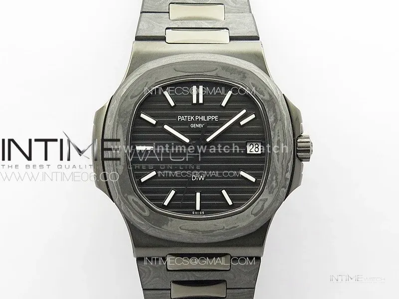 Nautilus 5711 DIW Carbon DIWF 1:1 Best Edition Black Textured Dial on Carbon/PVD Bracelet 324CS