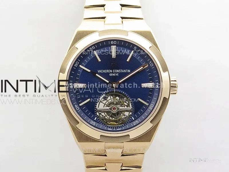 Overseas Tourbillon RG BBS Best Edition Blue Dial on RG Bracelet