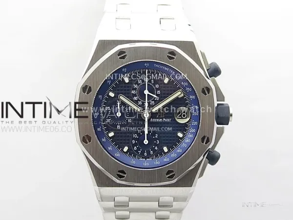 Royal Oak Offshore Chrono SS JJF Best Edition Blue Dial on SS Bracelet A7750