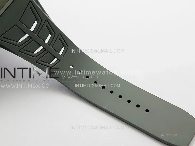 RM055 Gray Ceramic Umi Office 1:1 Best Edition Skeleton Dial Black Rubber Strap RMUL2 Super Clone (Free Sprung)