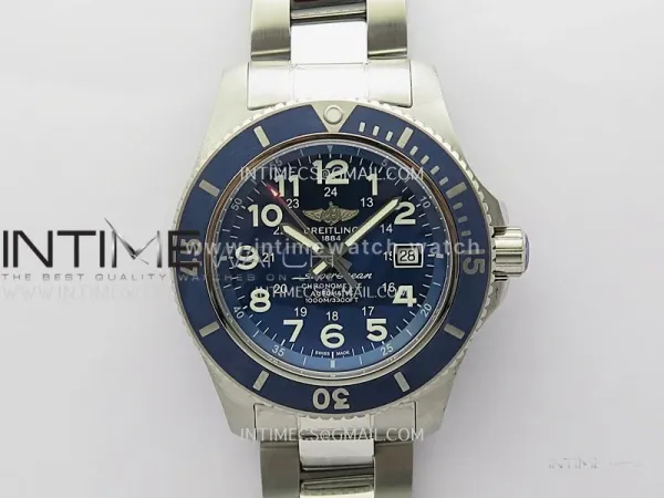SuperOcean II 44mm TF 1:1 Best Edition Blue Dial on SS Bracelet A2824