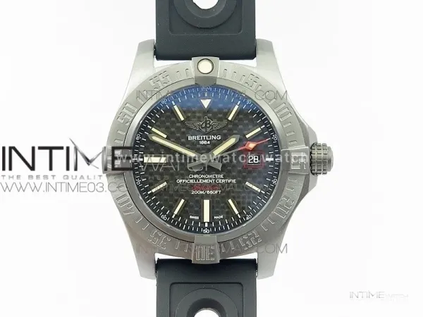 AVENGER BLACKBIRD V17311 Ti DLC 1:1 Best Edition Black CF Dial on Nylon Strap A2824