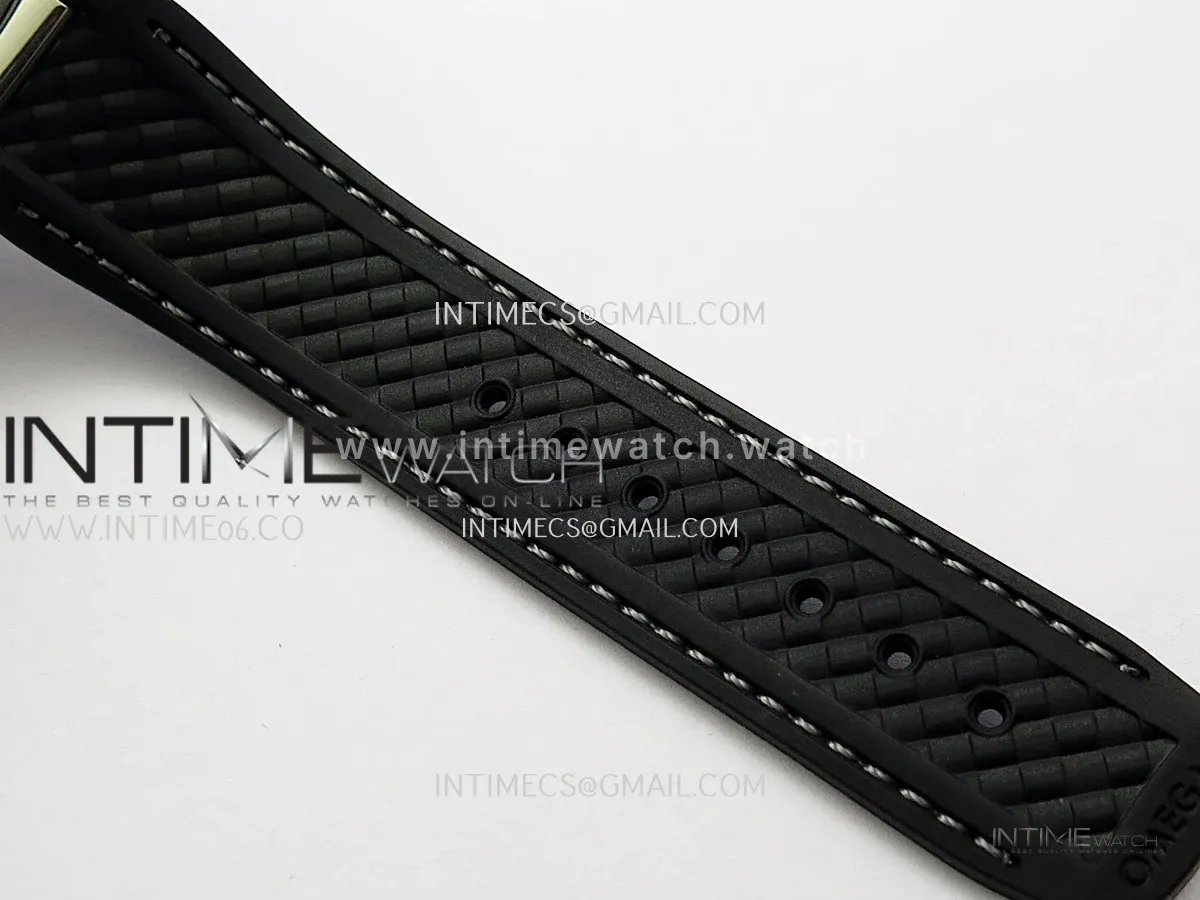 Aqua Terra 150M World Time 24 Hours Ti/Ceramic VRS 1:1 Gray Dial On Black Rubber Strap Super Clone 8938
