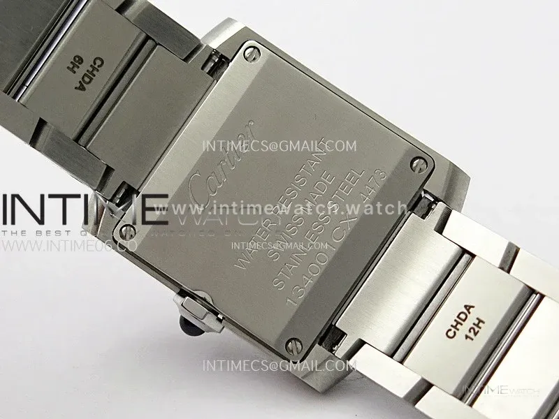 Tank Francaise Ladies 21.2mm SS 8848F 1:1 Best Edition Silver Dial on SS Bracelet Ronda Quartz