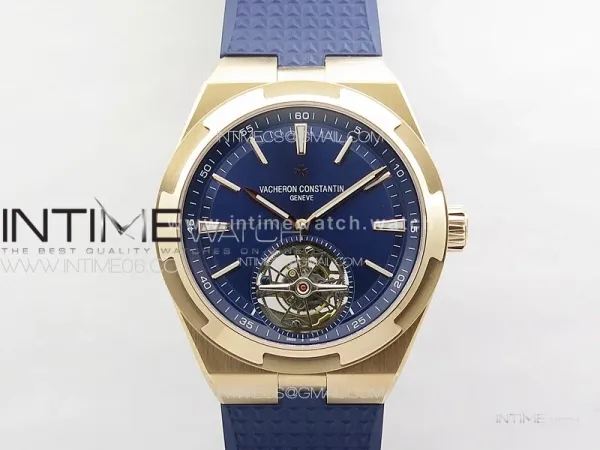 Overseas Tourbillon RG BBS Best Edition Blue Dial on Blue Rubber Strap