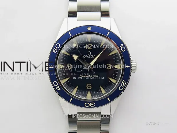 Seamaster 300 Heritage VSF 1:1 Best Edition Blue Dial on SS Bracelet A8912 Super Clone